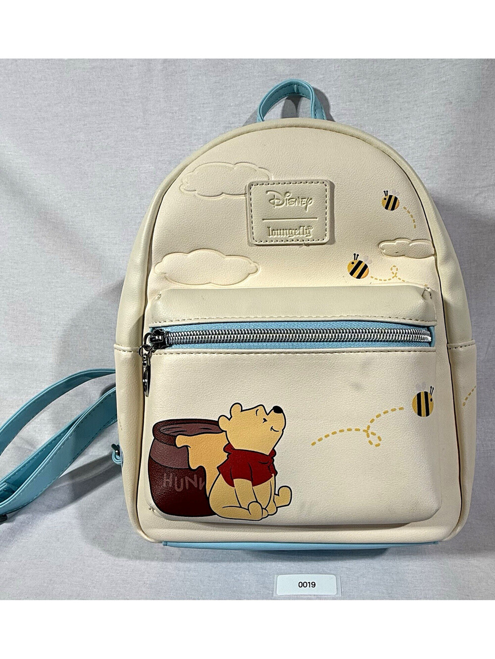 Loungefly Disney Winnie the Pooh Mini Backpack Beige/Blue Bee Print